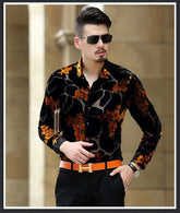 Long Sleeve Shirt Slim Fashion Men Douson Odeh