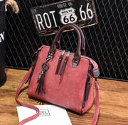 Superior Leather Tassel Cat Pendant Handbag