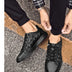 Leather Shoes Breathable Pattern Casual Sneakers Douson Odeh