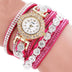 Relogio masculino Women Quartz Women PU Leather Rhinestone Watch Bracelet Watches Douson Odeh