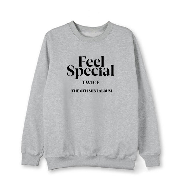 Fleece crew neck sweater coat