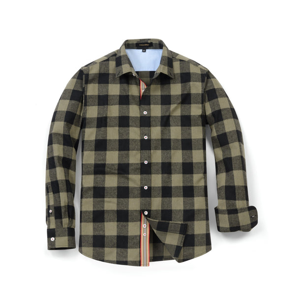 Men's Spring And Autumn Brushed Casual Shirt