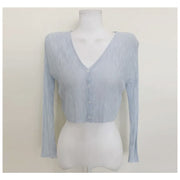 Solid Color Long Sleeve Buckle Sun Protection Cardigan Sweater