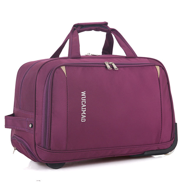 Oxford Cloth Trolley Bag Leisure Travel Folding Luggage