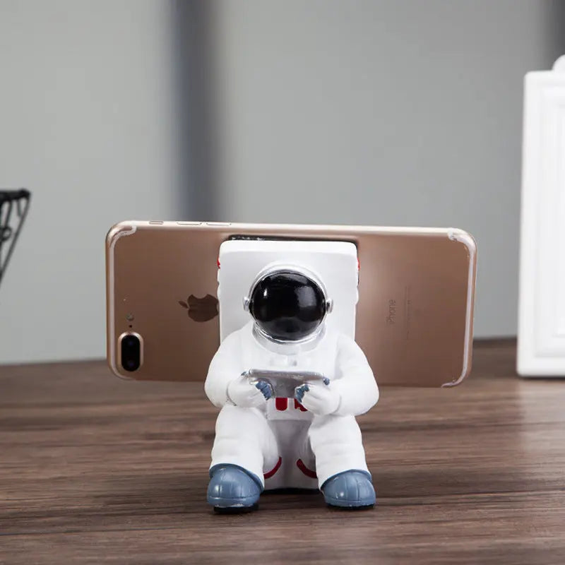 Simple Astronaut Mobile Phone Stand Student Desktop Holder Cute Spaceman Cell Phone Holder Creative Gift Small Desk Decoration Douson Odeh