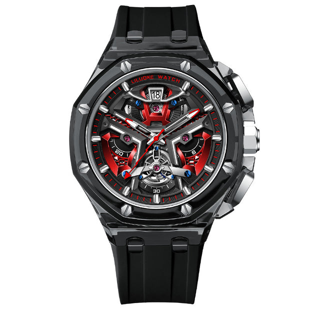 High-Grade Three-Dimensional Hollow Carved Luminous Quartz Watch