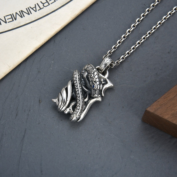 S925 Sterling Silver Original Design National Fashion Men's Necklace Pendant
