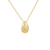 Glossy Water Drop 26 English Letter Pendant Copper-plated Gold Simple Pendant Female