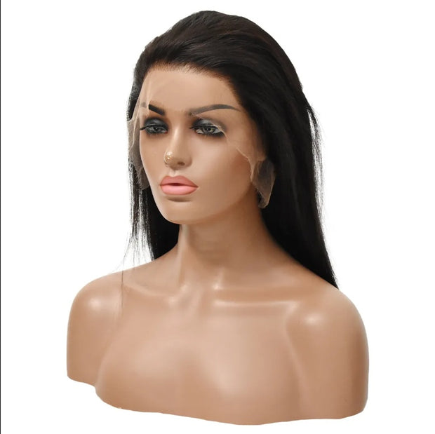 Black Female Front Wig Thin Invisible HD Lace Human Hair