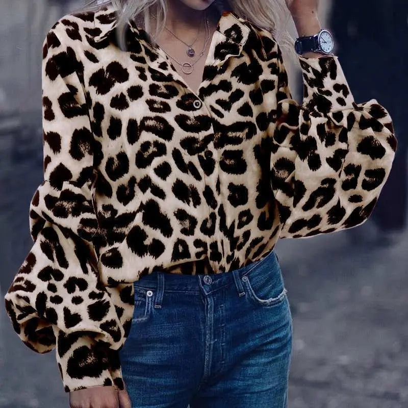 Women Sexy Leopard Print  Tops Douson Odeh