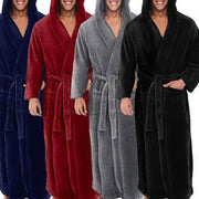 longer bathrobe long-sleeved gown