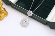 Light Luxury 925 Silver Shell Bead Pendant Necklace