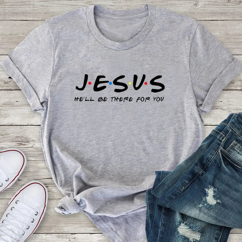 Jesus Friends Print Women Tshirts Cotton Clothes Tops Douson Odeh