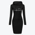 Autumn Winter Women Hoodies Sweatshirts Long-sleeved Dress Douson Odeh