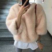 Korea Autumn And Winter Net Red Furry Tops Faux Plush Sweater Women