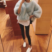 Korea Autumn And Winter Net Red Furry Tops Faux Plush Sweater Women