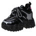 Women Chunky Sneakers Fashion Thick Bottom Lace Up Platform Shoes Douson Odeh