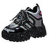 Women Chunky Sneakers Fashion Thick Bottom Lace Up Platform Shoes Douson Odeh
