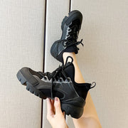 Black Samurai Sneakers Women Korean Style Platform Women's Shoes