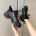 Black Samurai Sneakers Women Korean Style Platform Women's Shoes Douson Odeh