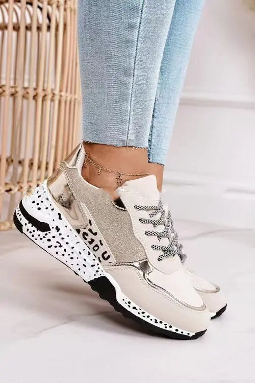 Women Sneakers Lace-Up Platform Sports Shoes Douson Odeh
