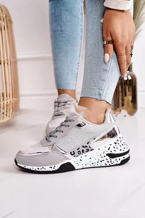 Women Sneakers Lace-Up Platform Sports Shoes Douson Odeh