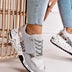 Women Sneakers Lace-Up Platform Sports Shoes Douson Odeh
