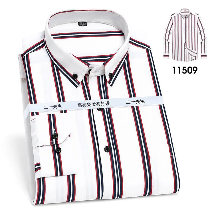 Vertical Stripes Business Casual Shirt Men Douson Odeh