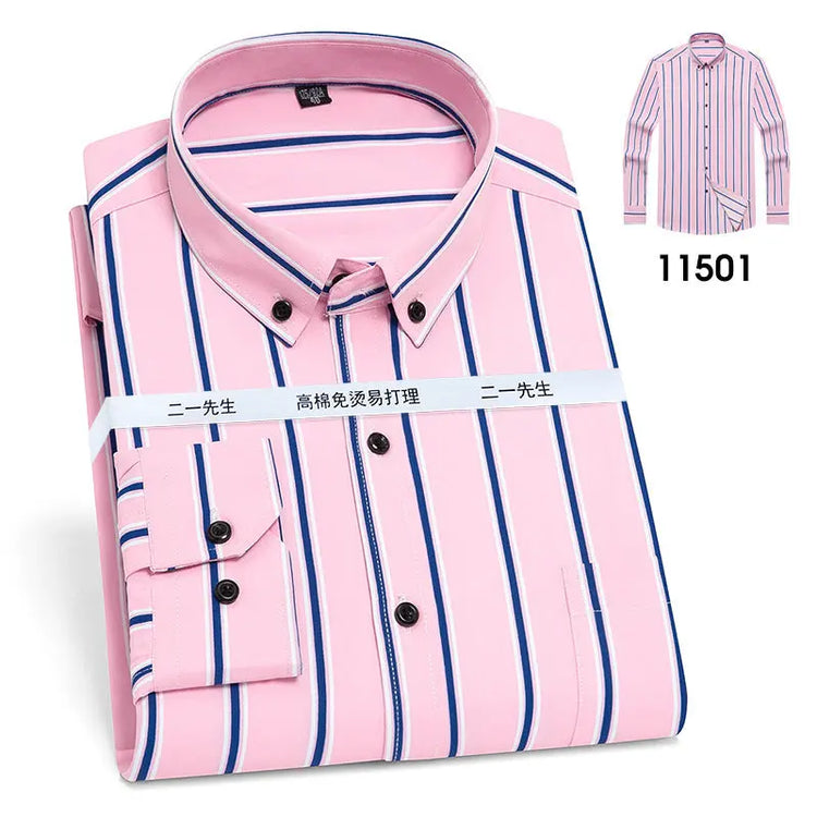 Vertical Stripes Business Casual Shirt Men Douson Odeh