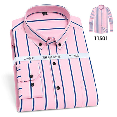 Vertical Stripes Business Casual Shirt Men