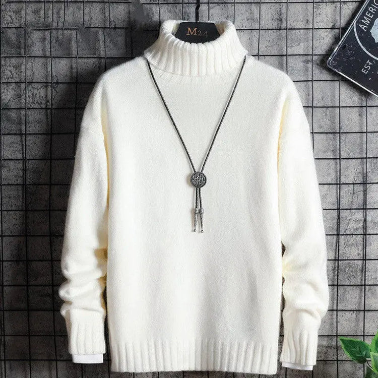Turtleneck Sweater Men Plus Velvet Bottoming Shirt Douson Odeh