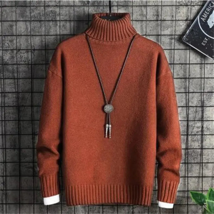 Turtleneck Sweater Men Plus Velvet Bottoming Shirt Douson Odeh