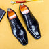 Men'S Single Shoes Three-Joint Leather Shoes Leather Carved Oxford Shoes Douson Odeh