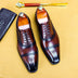 Men'S Single Shoes Three-Joint Leather Shoes Leather Carved Oxford Shoes Douson Odeh