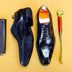 Men'S Single Shoes Three-Joint Leather Shoes Leather Carved Oxford Shoes Douson Odeh