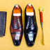 Men'S Single Shoes Three-Joint Leather Shoes Leather Carved Oxford Shoes Douson Odeh