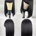 Brazilian Straight Black 100 Real Hair 30Inch Long Bangs Wig