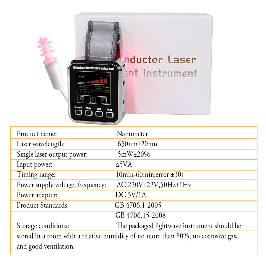 Upgraded 7 12 Hole Semiconductor Nanometer Light Wave Instrument Wrist Laser Instrument English Version