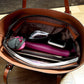 Simple Oil Wax Leather Messenger Shoulder Bags Women's High Capacity Portable Tote Bag