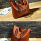 Simple Oil Wax Leather Messenger Shoulder Bags Women's High Capacity Portable Tote Bag
