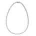 Amazon Europe and America popular micro zircon necklace single row 4mm-6mm men's hip hop 3-fork tennis chain