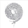 Amazon Europe and America popular micro zircon necklace single row 4mm-6mm men's hip hop 3-fork tennis chain