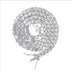 Amazon Europe and America popular micro zircon necklace single row 4mm-6mm men's hip hop 3-fork tennis chain