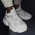 Ins Super Fire Paris Old Shoes Men And Women Trend Korean Version Of The Wild Net Red Putian Poisonous Thick-soled Casual Sneakers Douson Odeh