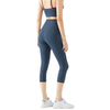 Nude Fitness Pants Women High Waist Sports Tight Cropped Pants