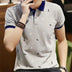 Short Sleeve T-shirt Men''s One Summer Men''s Thin Polo Shirt Fawn Print Lapel T-Shirt Large Douson Odeh