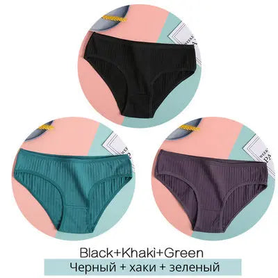 Women Underpants Solid Girls Briefs Sexy Female Lingerie M-XL Comfort Underwear Douson Odeh