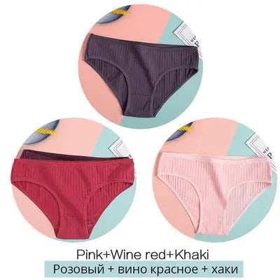 Women Underpants Solid Girls Briefs Sexy Female Lingerie M-XL Comfort Underwear Douson Odeh