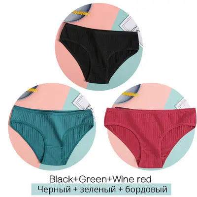 Women Underpants Solid Girls Briefs Sexy Female Lingerie M-XL Comfort Underwear Douson Odeh