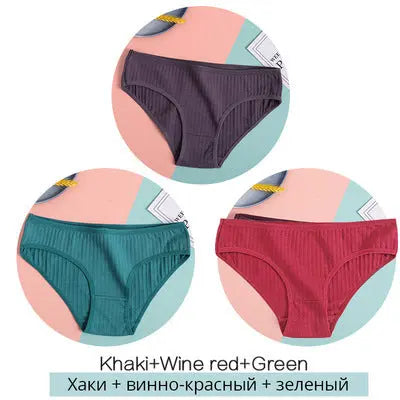 Women Underpants Solid Girls Briefs Sexy Female Lingerie M-XL Comfort Underwear Douson Odeh